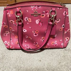Coach Mini Christie Carryall Wildflower Dahlia Multi Pink Purse Handbag NWT New